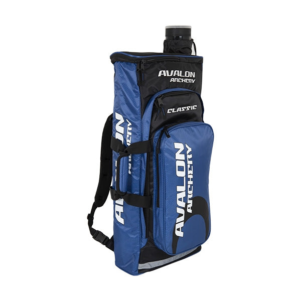 Photo of Avalon classic recurve backpack in the colour blue.