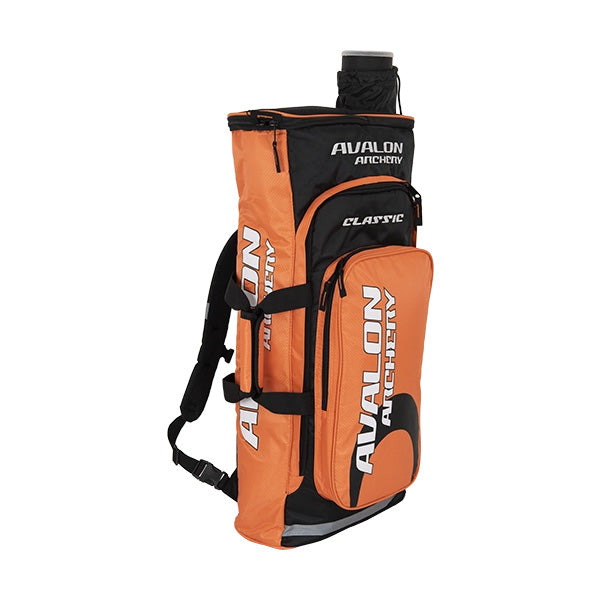 Photo of Avalon classic recurve backpack in the colour orange.