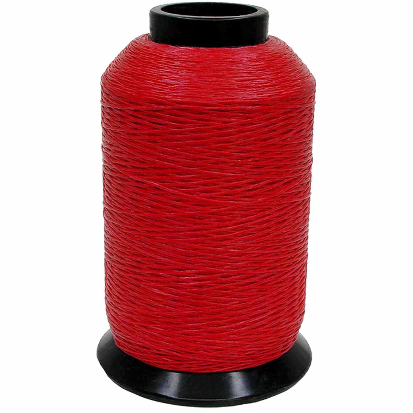 Red colour sample for roll of BCY 652 string material.