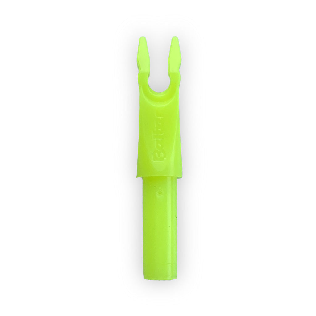 Photo of fluoro yellow Beiter Insert Nock.