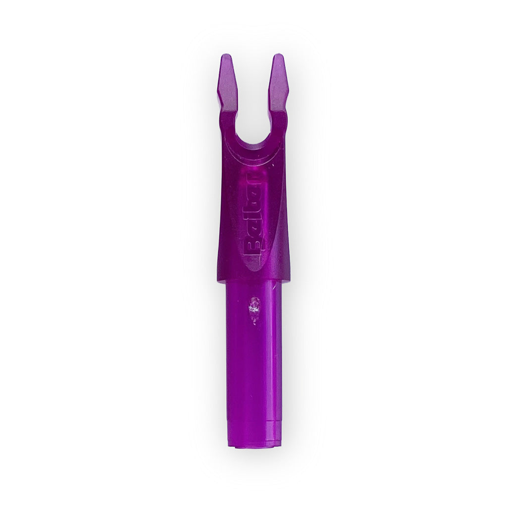 Photo of transparent purple Beiter Insert Nock.