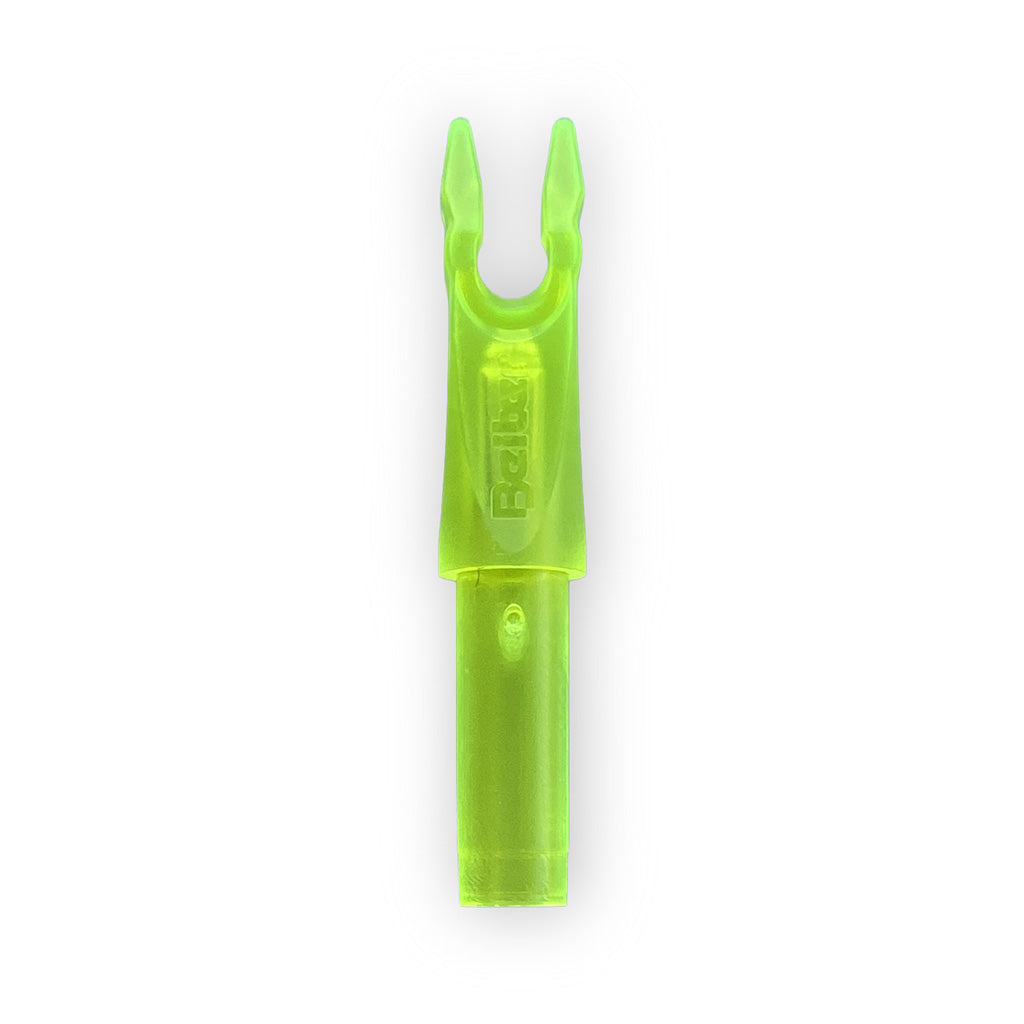 Photo of transparent yellow Beiter Insert Nock.