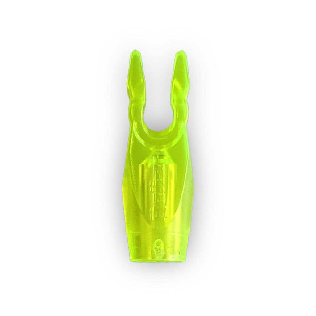 Photo of fluoro yellow transparent beiter pin nock size 1.