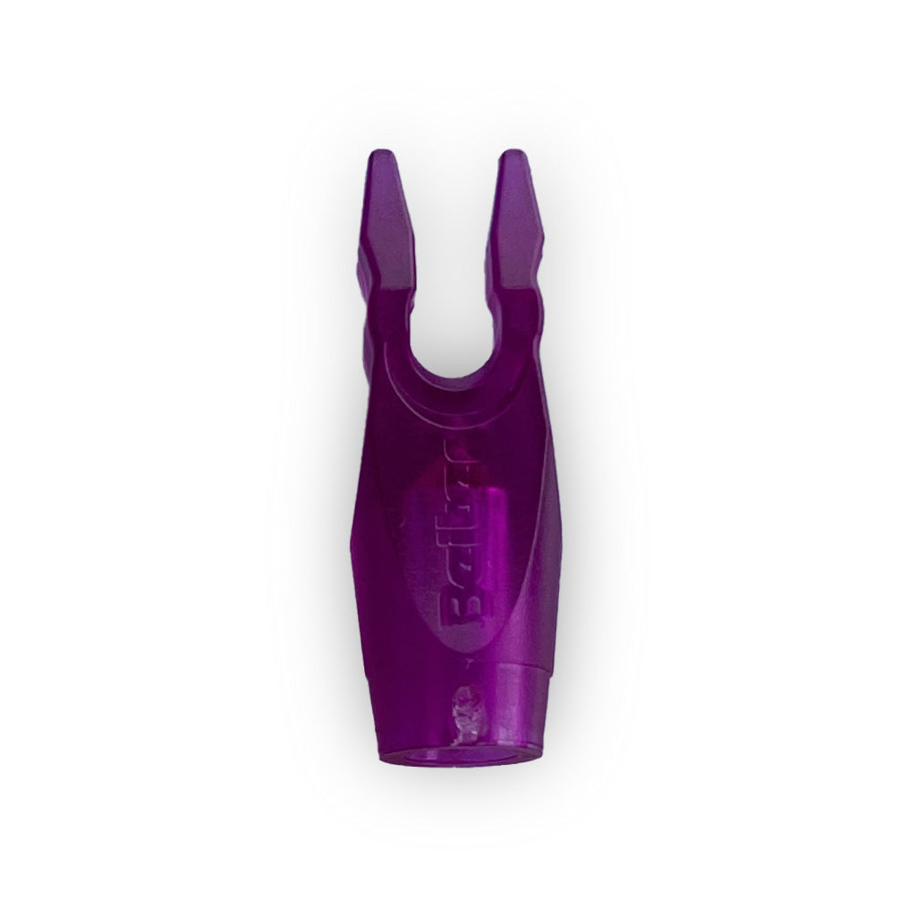 Photo of purple transparent beiter pin nock size 1.