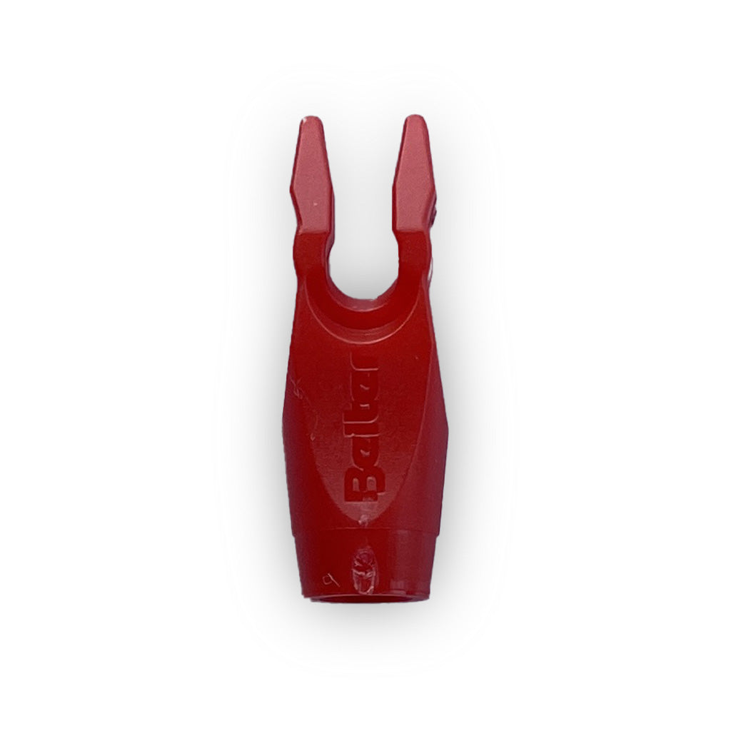 Photo of red opaque beiter pin nock size 1.