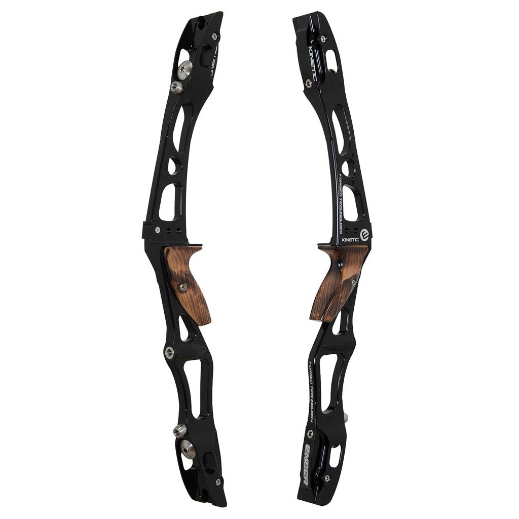 Photo of Kinetic Ember riser in colour black. There are two images of the riser. One viewed from the left hand side and the other from the right hand side.