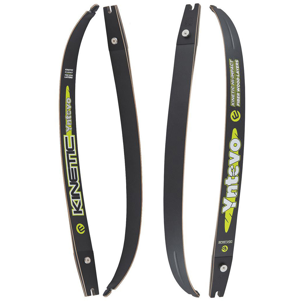 Photo of two sets of Kinetic Yntevo Fibre Wood limbs on a white background.