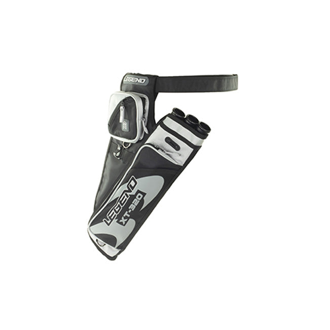 Photo of grey Legend XT 320 Hip Quiver on a white background.