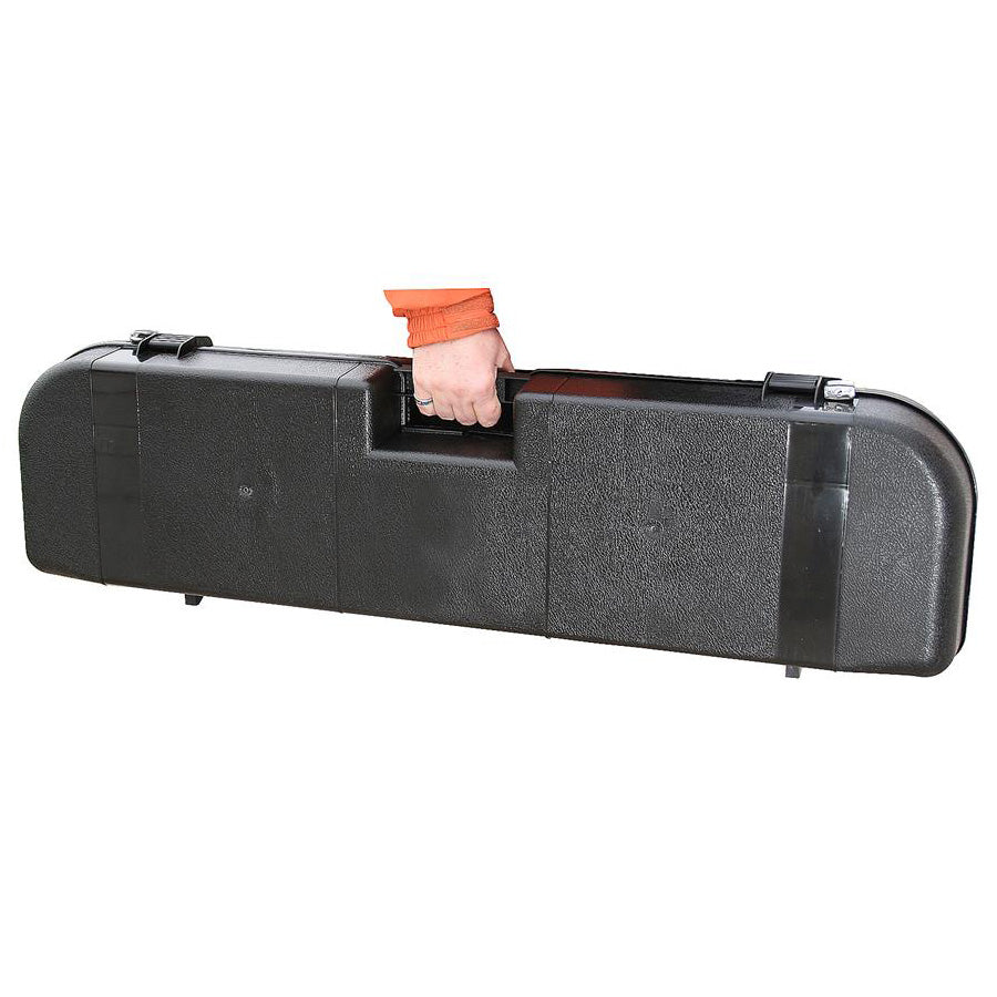 Photo of hand carrying the MTM deluxe arrow case.