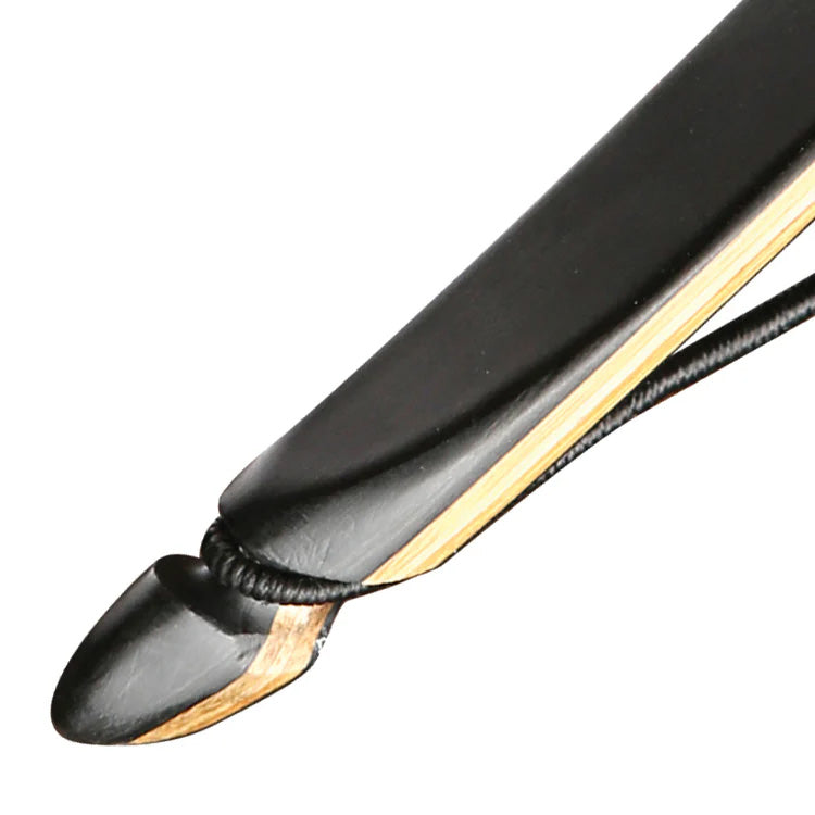 Photo of the tip of an Old Mountain Edge Pro Longbow on a white background.