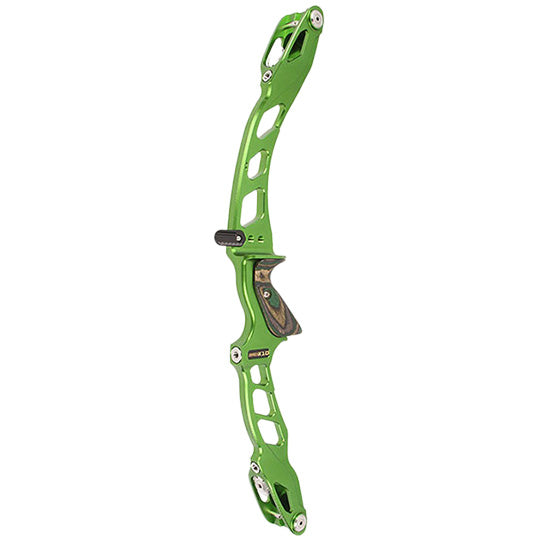 Photo of the Sanlida Miracle X10 recurve riser in colour green.