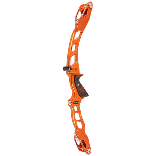 Photo of the Sanlida Miracle X10 recurve riser in colour orange.