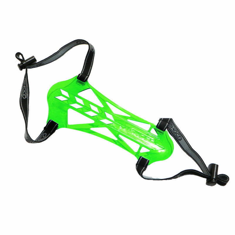 Photo of Shocq Flexguard Armguard in green.