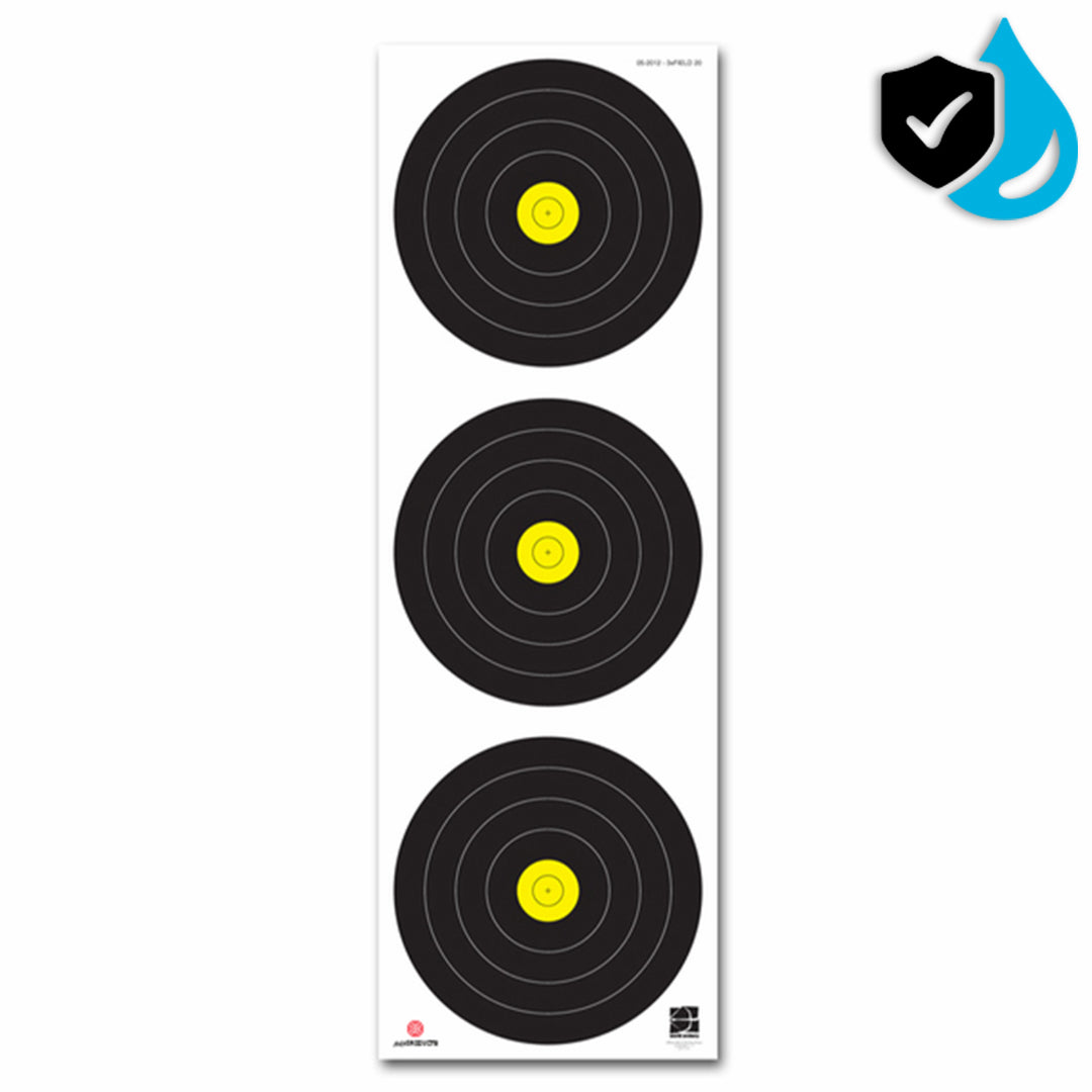 Field Target Face 3 x 20cm 3 spot