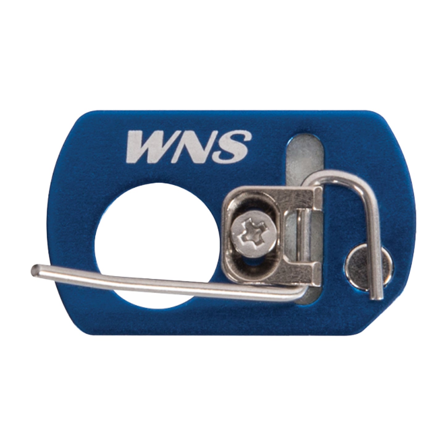 Photo of blue WNS S RE Arrow Rest on a white background.