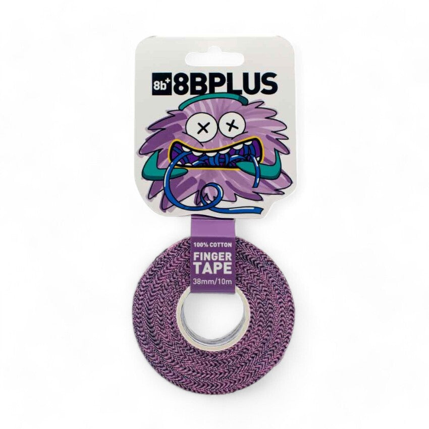 Purple finger tape with cartoon character on a white background, featuring the brand '8BPLUS'.