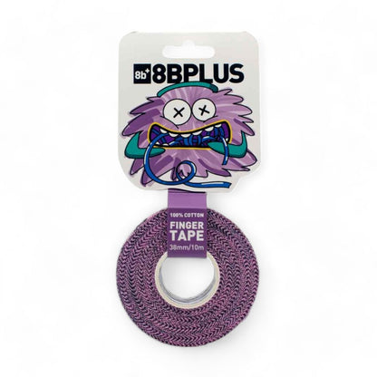 Purple finger tape with cartoon character on a white background, featuring the brand '8BPLUS'.
