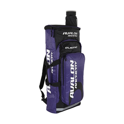 Photo of Avalon classic recurve backpack in the colour purple.