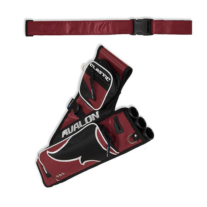 Photo of Avalon Classic Target quivers in dark red.