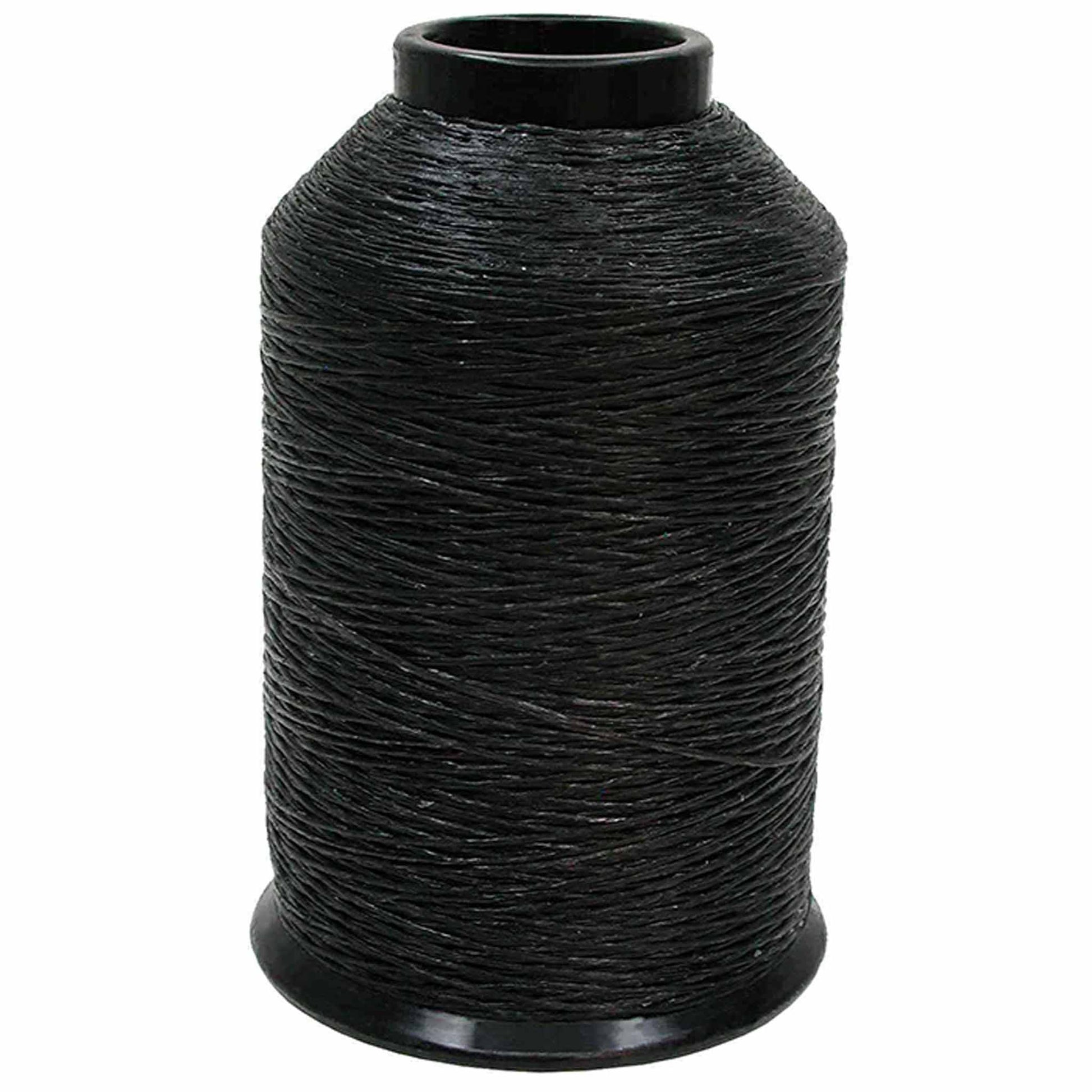 Black colour sample for roll of BCY 652 string material.