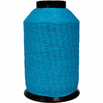 Electric blue colour sample for roll of BCY 652 string material.