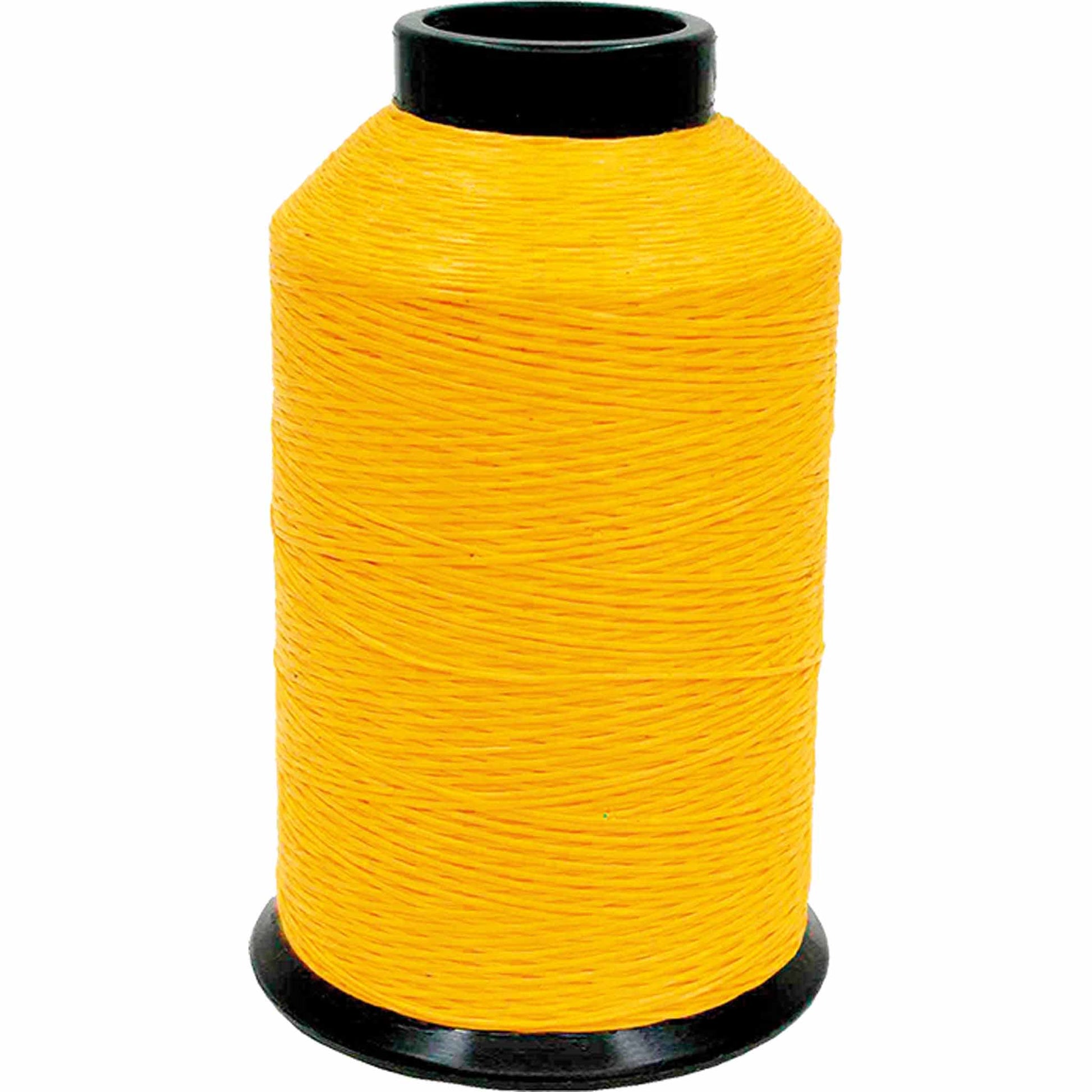 Yellow colour sample for roll of BCY 652 string material.
