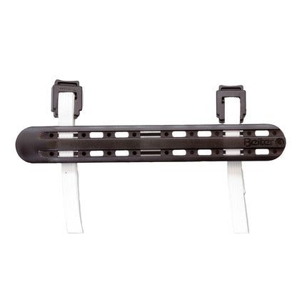 Photo of Beiter arm guard in black on a white background.