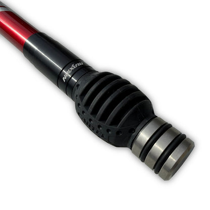 Close up photo of the flex ball and weight cap at the end of a Cartel Maxion Stabiliser.