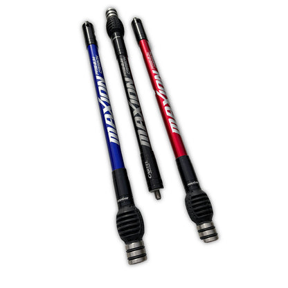 Perspective photo of three Cartel Maxion Stabiliser rods on a white background.