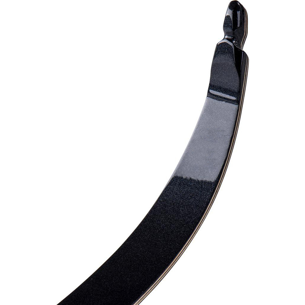 Photo of the limb tip of a Core Verios ILF recurve limb on a white background.