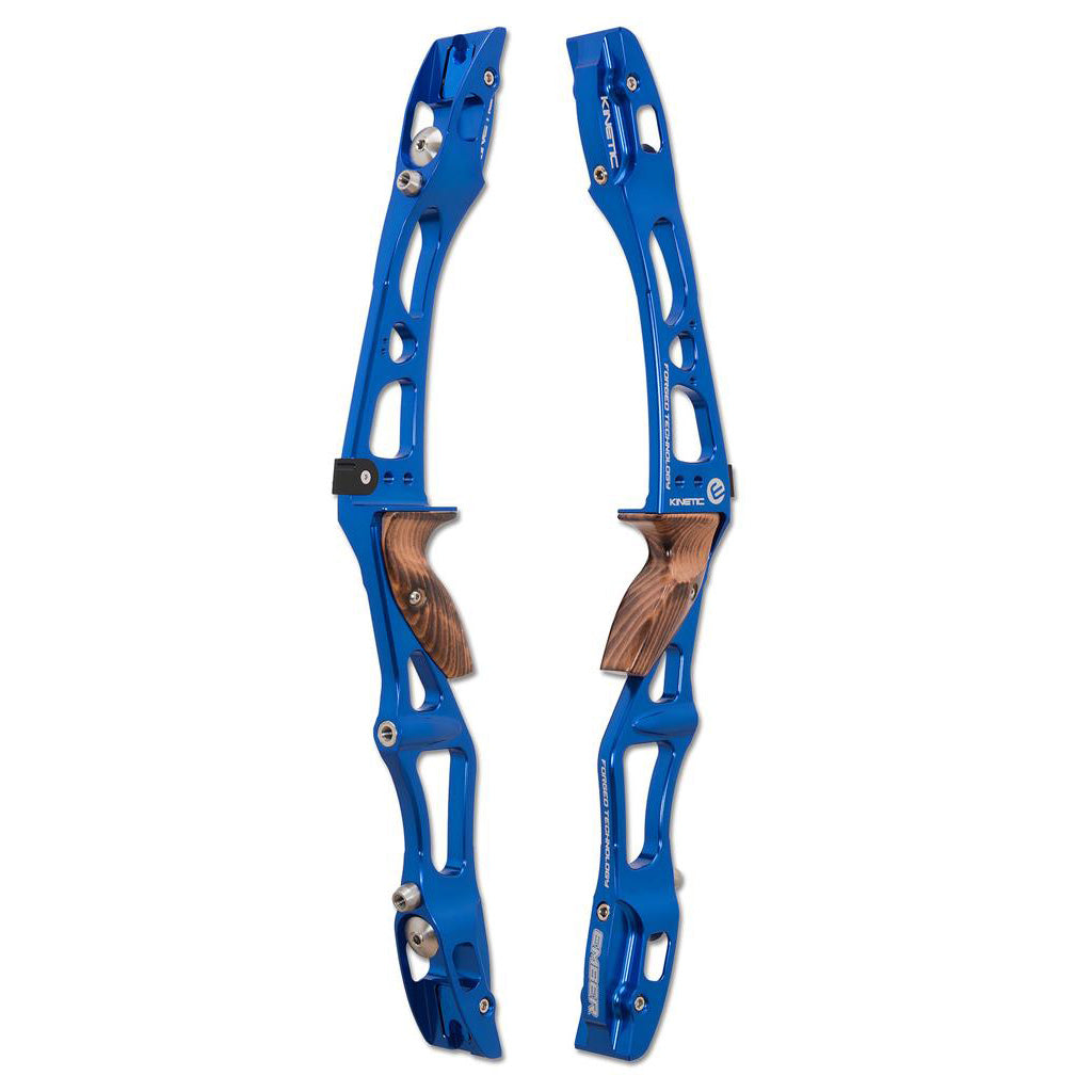 Photo of Kinetic Ember riser in colour blue.  There are two images of the riser.  One viewed from the left hand side and the other from the right hand side.