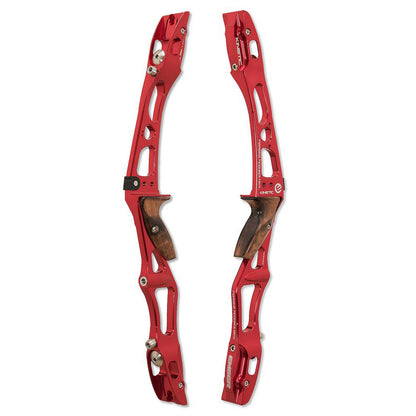 Photo of Kinetic Ember riser in colour red.  There are two images of the riser.  One viewed from the left hand side and the other from the right hand side.
