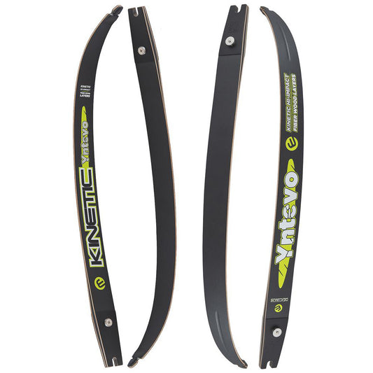 Photo of two sets of Kinetic Yntevo Fibre Wood limbs on a white background.