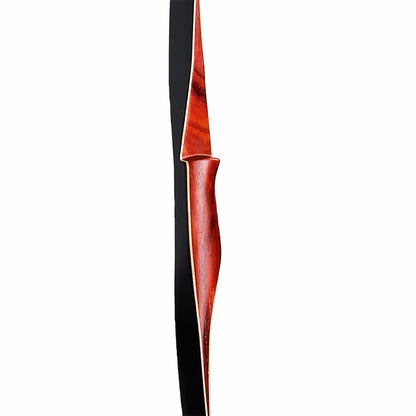 Close-up photo of handle and shelf of Ragim Wolf longbow.