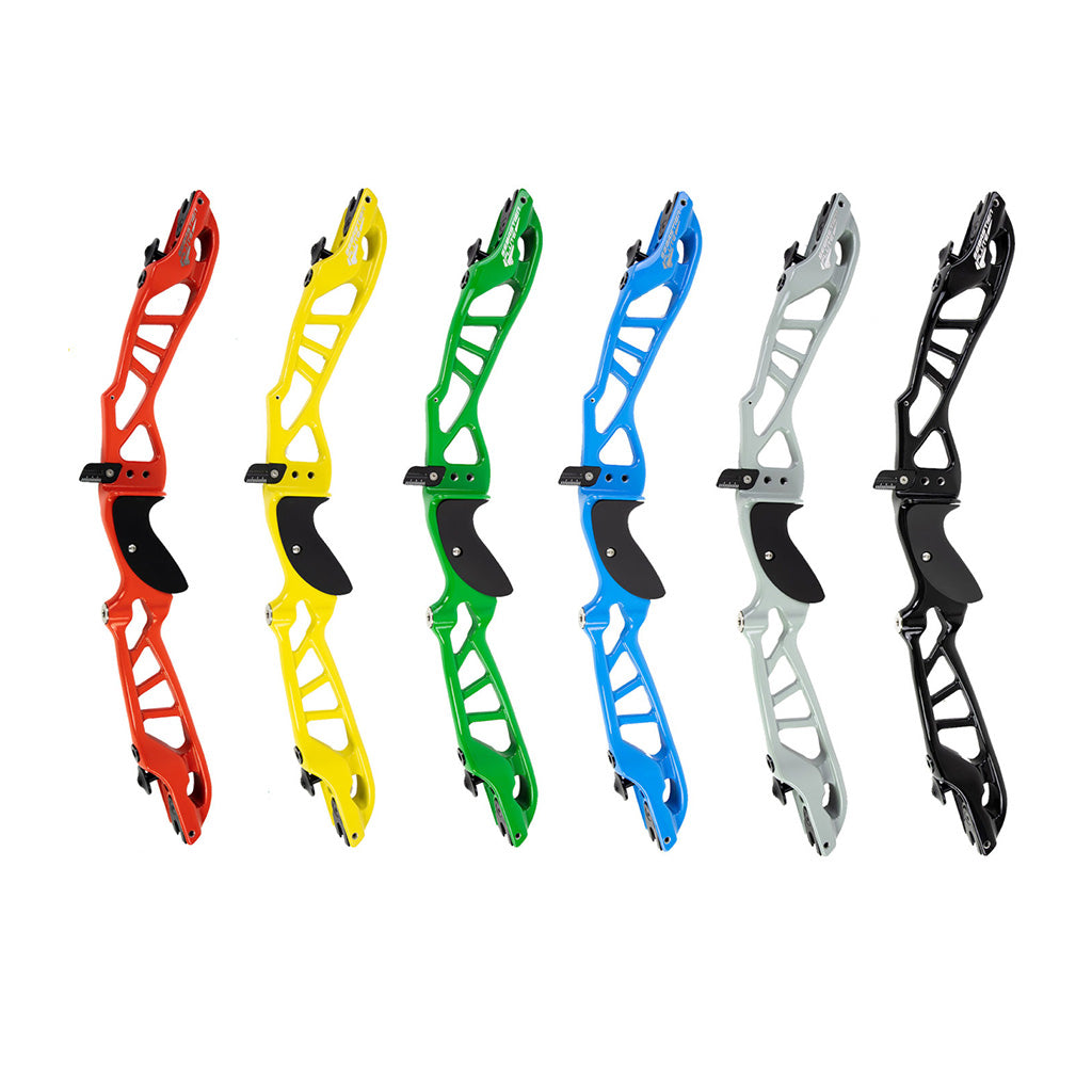 Photo of six Sebastien Flute Neo 25" Risers in each of the available colours.