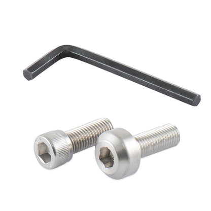 Photo of hex key and screws that come with the Tec Maxx Dual Adjustable V-bar on a white background.