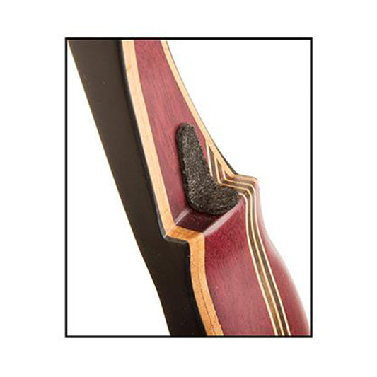 Photo of traditional bow rug rest installed on a bow shelf.