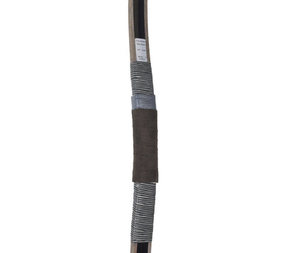 Closeup photo of the handle of the White Feather Forever Carbon Horsebow.