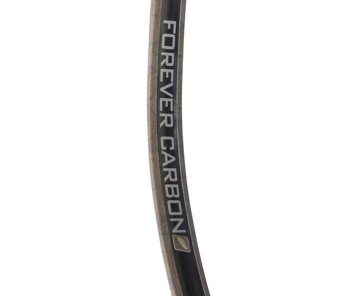 Photo of the label on the White Feather Forever Carbon Horsebow.