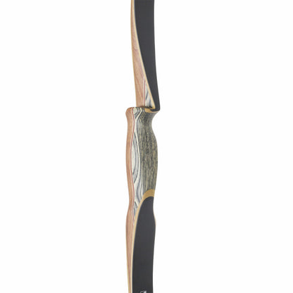 Photo of back of handle for White Feather Osprey longbow.