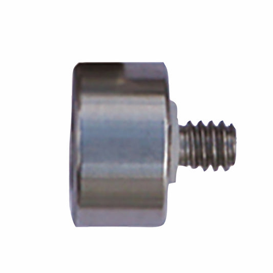 Photo of WNS Weight Flat.  A stainless steel weight with a screw thread for recurve archery.